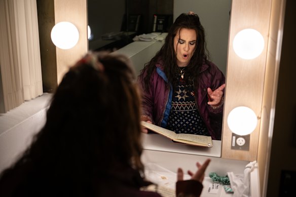 Backstage at the Sydney Opera House for the full dress rehearsal of the Il Trittico production.