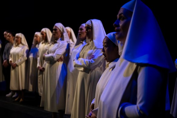 Backstage at the Sydney Opera House for the full dress rehearsal of the Il Trittico production.