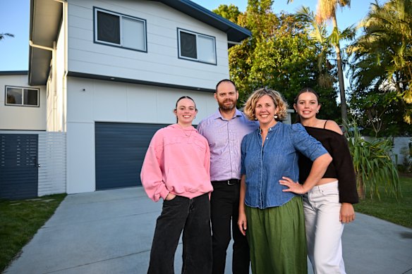 Virginia Jones, husband Tim and daughters Apsley (right) and Bonnie have flood-proofed their home.
