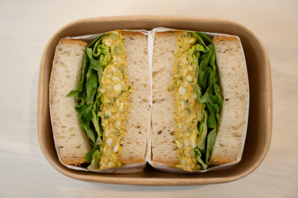 Curried egg sandwich.