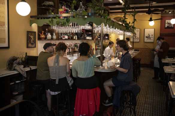 The interior soon after being reborn as Bar Louise.