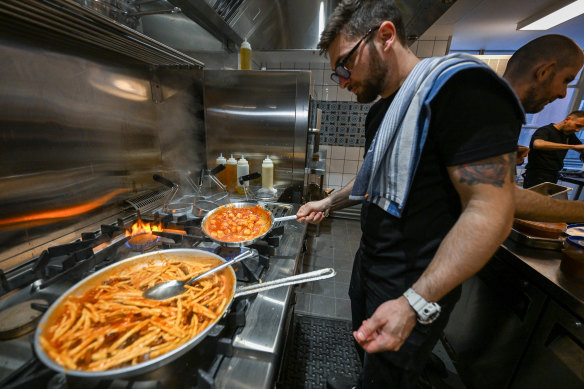 Freshly made pasta at La Pasta Fatta in Casa at Il Mercato Centrale.