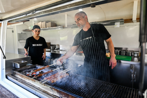 The six kebab fillings are expertly grilled over charcoal.