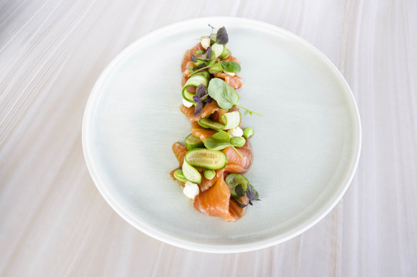 Ocean trout carpaccio.