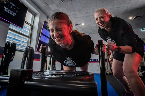 Mother-daughter duo Janine Garner (right) and Taya Garner are competing in the women’s doubles at Hyrox’s three-day Sydney event this weekend.