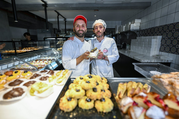 Vincenzo Marino (left) and Alessandro Grillo at La Pasticceria. 