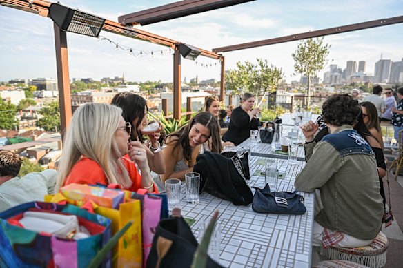 The rooftop spot is ideal for summer catch-ups.