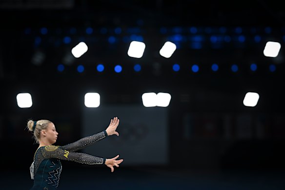 Ruby Pass competes in the women’s all round final