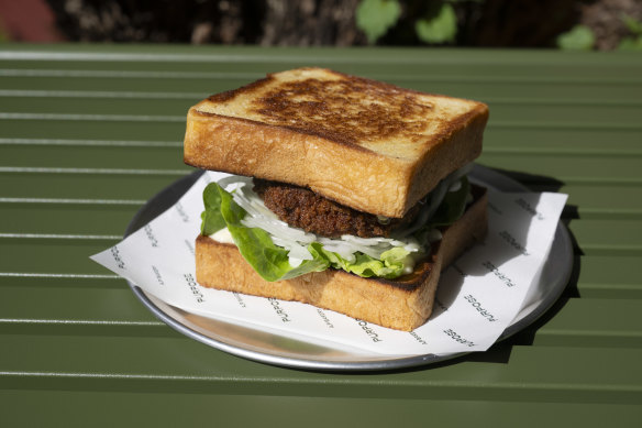 The “not your mum’s” rissole sandwich.