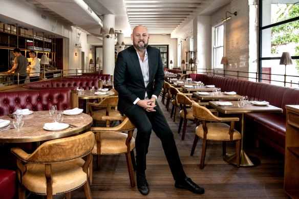 Restaurateur Andrew Becher at Armorica Grande Brasserie in Surry Hills.