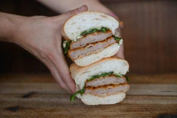 The cotoletta is crumbed in-house before getting a shallow pan-fry “so it’s not as oily and heavy”. 