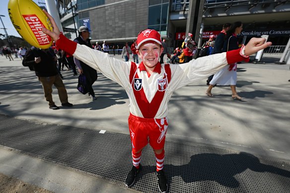 Mason Thomson, Sydney fan ready for the Grand Final at MCG.