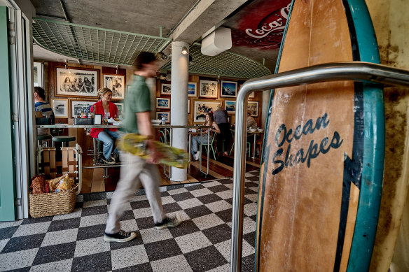 Milk bar vibes at Larrie’s at The Beach Hotel.