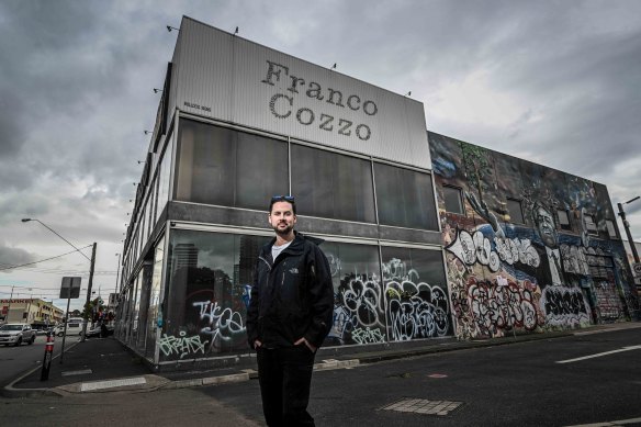 Karl van Buuren outside the old Franco Cozzo building in June 2023.