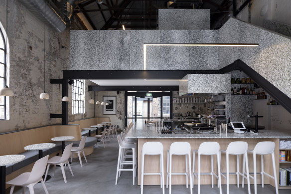 The minimalist fit-out at Re bar in Eveleigh.