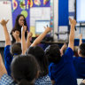 Year 1 students at Oatley West Public School in a literacy class.