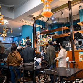 Pa Tong is a casual split-level Thai restaurant in the Melbourne CBD.