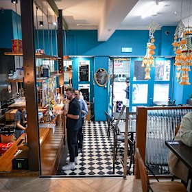 Inside the split-level regional Thai restaurant.