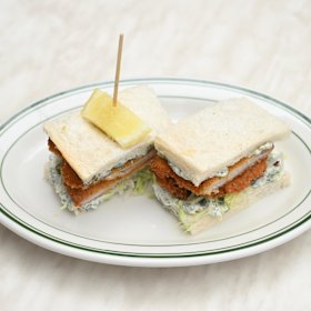 Fried chicken sandwich.