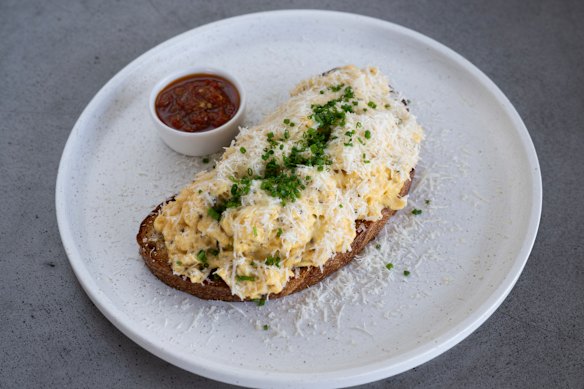 Folded eggs.