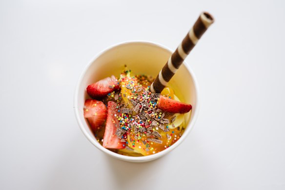 Luma Newstead serves 12 flavours, with 30 toppings available via a pair of island bars.