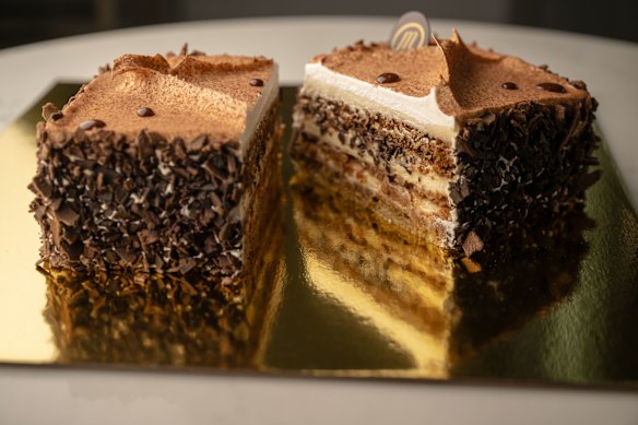 Rum-soaked tiramisu.