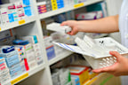Pharmacy prescription generic stock image