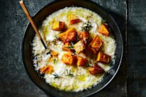 This warming vegetarian risotto is ideal for the transition to cooler weather, made with naturally sweet roasted pumpkin.