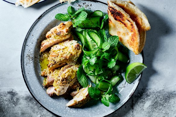 This Thai-inspired green curry-flavoured chicken dish comes together quickly.