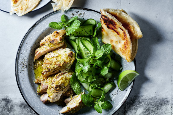 This Thai-inspired green curry-flavoured chicken dish comes together quickly.