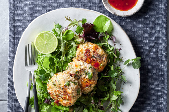 Fragrant Thai curry fish cakes. 