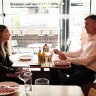 WAtoday journalist Jesinta Burton and Hesperia managing director Ben Lisle at Dilly Dally in Subiaco.