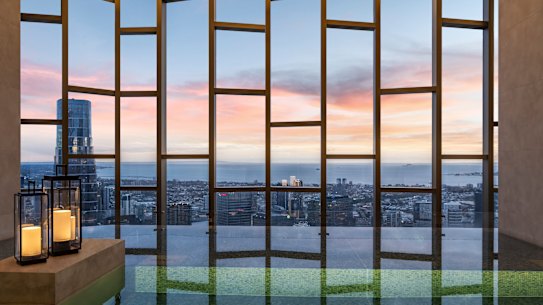 Putting on the glitz. The Ritz-Carlton’s infinity pool.