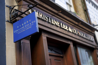 The office of Christine Lee’s law firm in London’s Soho district.