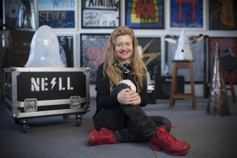 Nell at her studio at Carriageworks: "I would have loved to be a rock star."