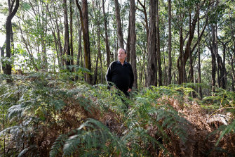 Bruce Logan on the property he has sold to Trust for Nature. 