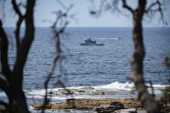 Authorities searched the waters around Little Bay on Thursday following Wednesday’s fatal shark attack.