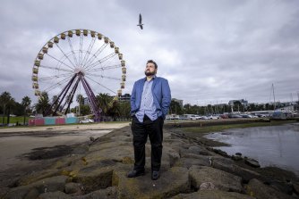 Verdict Film Group’s Cameron Miller in Geelong, where <i>Pinball</i> will be shot. The movie will feature Mark “Chopper” Read in footage filmed in 2012.