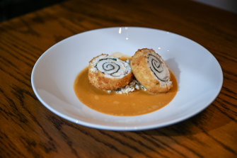 Lillian Brasserie’s crumbed King George whiting with gribiche sauce.