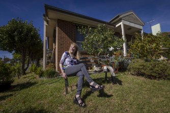 Natalie Rabey at her home in Chadstone on Sunday.