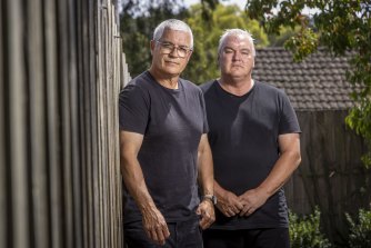 Alan Whitcher (left) and David Sheppard allege they were sexually abused as teenagers on Mentone Grammar cadet camps in the 1970s.