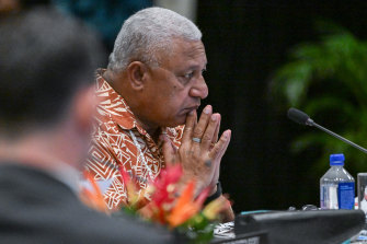 Fiji’s Prime Minister Frank Bainimarama on Tuesday.