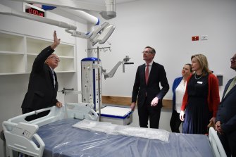 NSW Health Minister Brad Hazzard and Premier Dominic Perrottet tour Campbelltown Hospital last week.