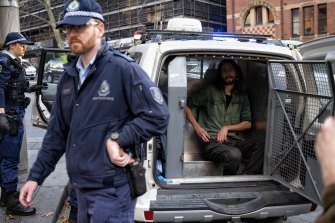 Police made arrests after climate protesters stopped traffic around Sydney’s CBD on Monday.