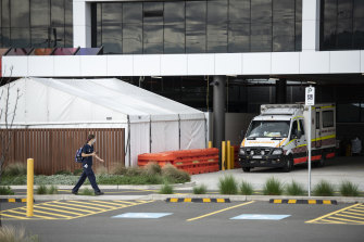 Blacktown Hospital’s receiving bay for the Emergency Department. 