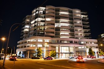 The 1-5 Treacy Street apartment block is one of two developments under the spotlight of the inquiry.