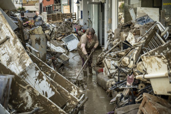 Scenes of devastation are replicated across large parts of Germany and Belgium, as well as in the Netherlands.