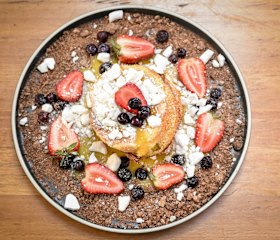 The Japanese souffle pancake at Tick Tok.