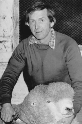 Darcy Wettenhall with one of his champion Corriedale sheep.