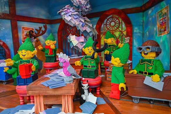 The Lego Christmas display in the Myer windows.  